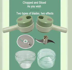 4 in 1 Handheld Electric Vegetable Cutter | قطاعة خضار كهربائية 4 في 1